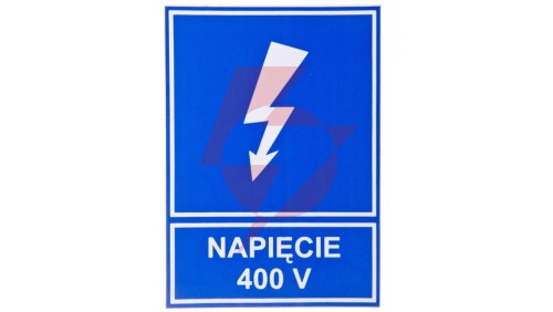Tabliczka /znak informacyjny/ TZI 52X74S NAP.400V E04TZ-01041110900 /10szt./
