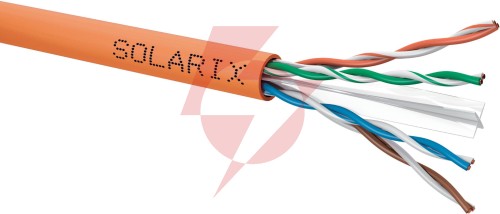 Kabel skrętka solarix cat.6 u/utp lsohfr b2ca s1d1a1 szpula 500m