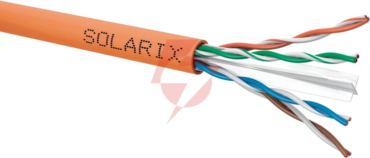 Kabel skrętka solarix cat.6 u/utp lsohfr b2ca s1d1a1 szpula 500m