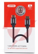 Kabel hdmi unitek c137w 2.1 8k, uhd, 1,5m