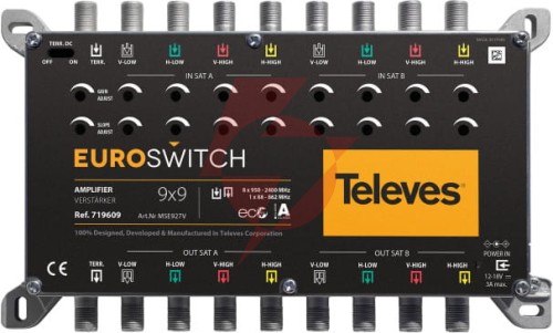 Wzmacniacz euroswitch 9 wejść 27/31db (ref.719609)