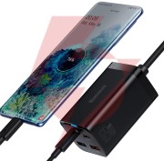 Ładowarka sieciowa baseus gan 3 pro desktop charger ccgp040101 65w 2x usb-a 2x usb-c pd 3.0 qc 4.0