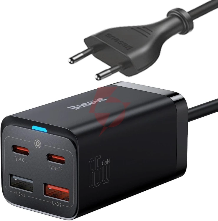 Ładowarka sieciowa baseus gan 3 pro desktop charger ccgp040101 65w 2x usb-a 2x usb-c pd 3.0 qc 4.0