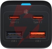 Ładowarka sieciowa baseus gan 3 pro desktop charger ccgp040101 65w 2x usb-a 2x usb-c pd 3.0 qc 4.0