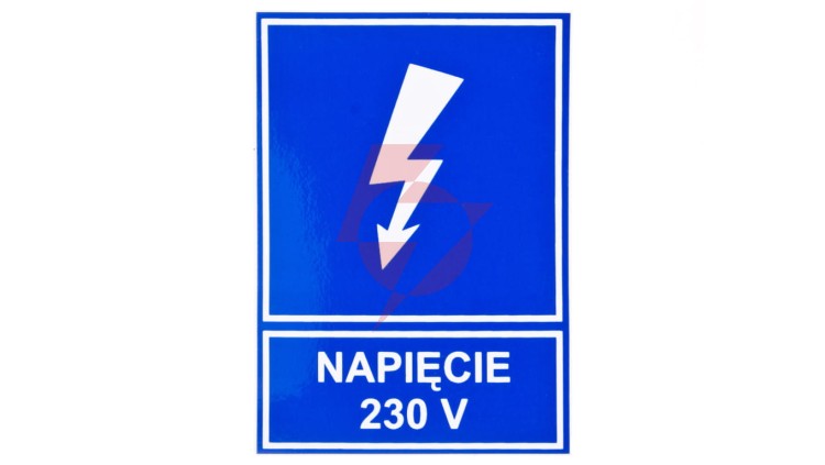 Tabliczka /znak informacyjny/ TZI 52X74S NAP.230V E04TZ-01041110800 /10szt./