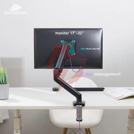 Uchwyt biurkowy spacetronik spa-g110 na monitor 17"-32" 