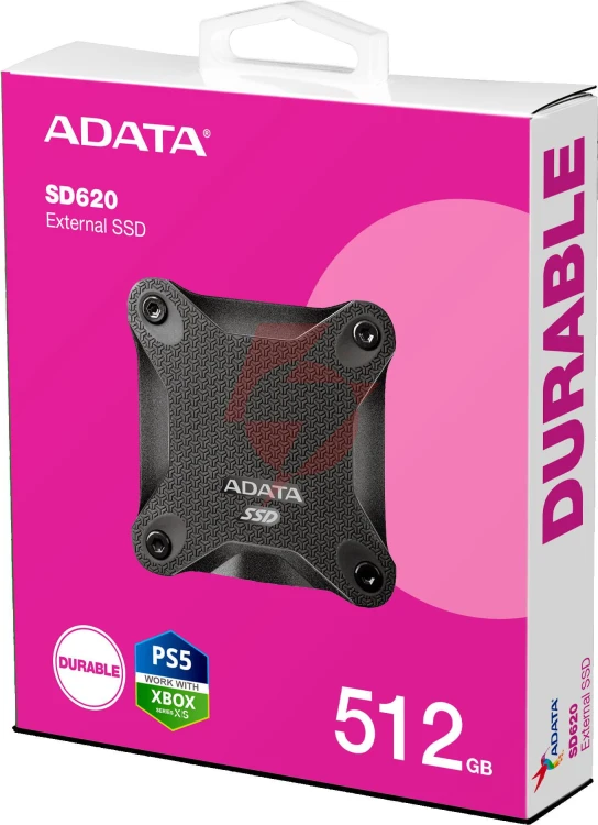 Dysk zewnętrzny ssd adata sd620 512gb czarny