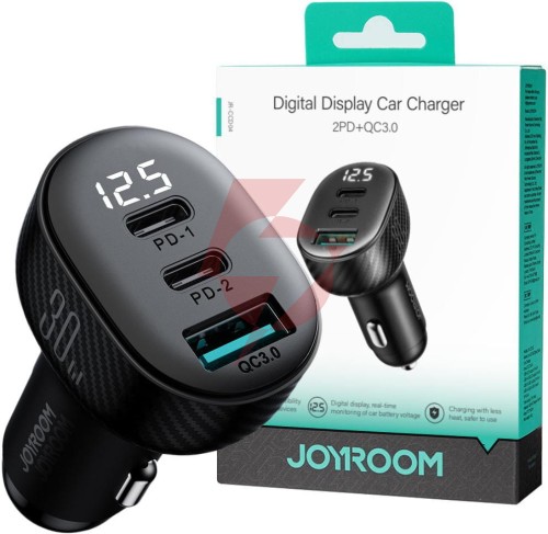 Ładowarka samochodowa joyroom jr-ccd04 30w 4a 2x usb-c 1x usb-a pd qc 3.0