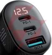 Ładowarka samochodowa joyroom jr-ccd04 30w 4a 2x usb-c 1x usb-a pd qc 3.0