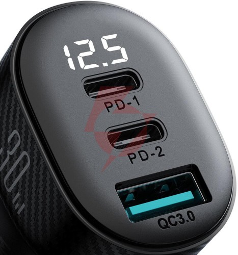 Ładowarka samochodowa joyroom jr-ccd04 30w 4a 2x usb-c 1x usb-a pd qc 3.0