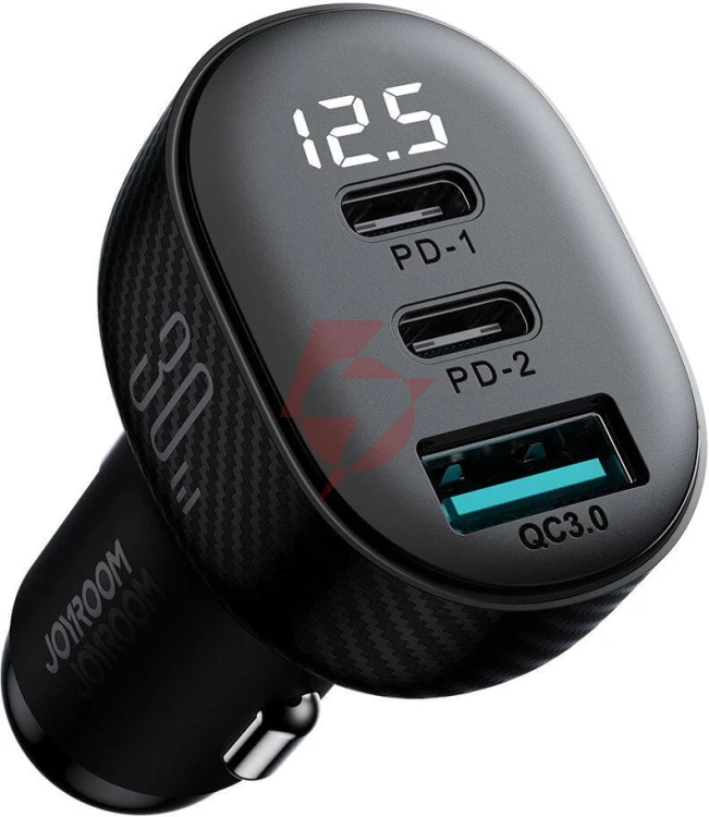 Ładowarka samochodowa joyroom jr-ccd04 30w 4a 2x usb-c 1x usb-a pd qc 3.0