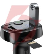Transmiter fm ładowarka samochodowa baseus enjoy s-09a 3.4a 2x usb-a microsd bt 4.2