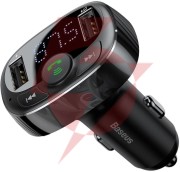 Transmiter fm ładowarka samochodowa baseus enjoy s-09a 3.4a 2x usb-a microsd bt 4.2