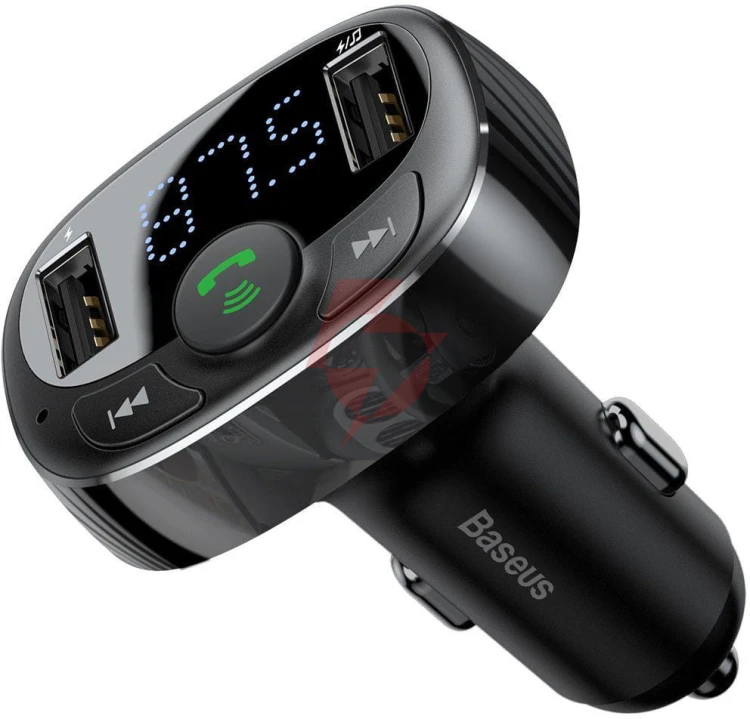 Transmiter fm ładowarka samochodowa baseus enjoy s-09a 3.4a 2x usb-a microsd bt 4.2