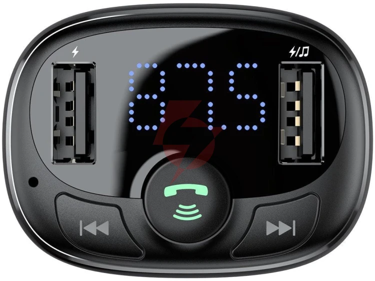 Transmiter fm ładowarka samochodowa baseus enjoy s-09a 3.4a 2x usb-a microsd bt 4.2