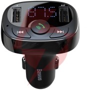 Transmiter fm ładowarka samochodowa baseus enjoy s-09a 3.4a 2x usb-a microsd bt 4.2