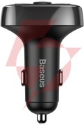 Transmiter fm ładowarka samochodowa baseus enjoy s-09a 3.4a 2x usb-a microsd bt 4.2