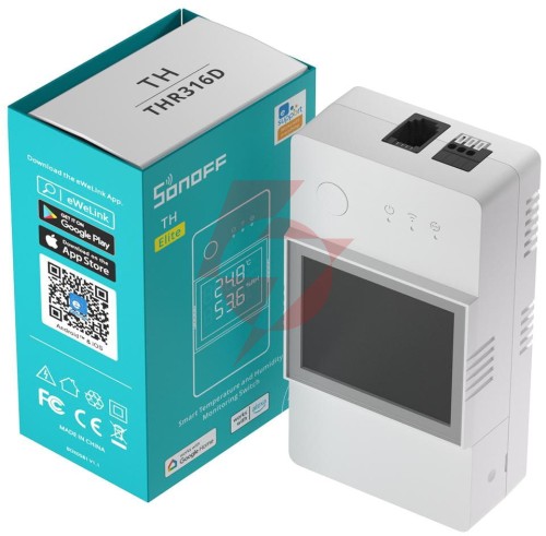 Sonoff th elite | thr316d | przekaźnik wifi z funkcją pomiaru temperatury oraz wilgotności