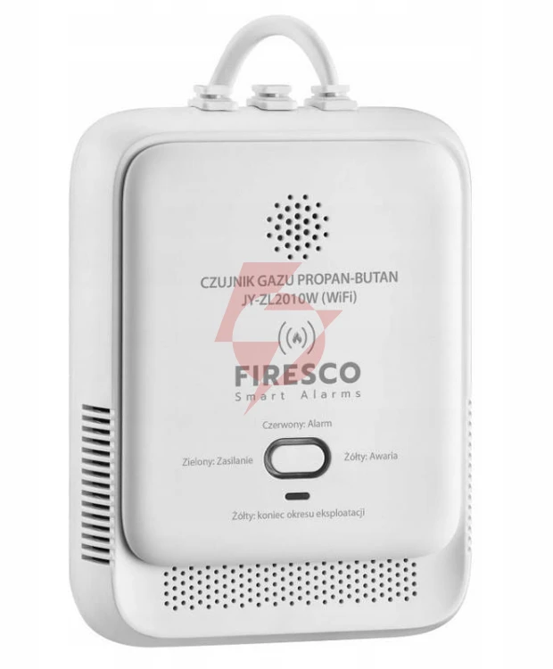 Czujnik gazu lpg propan-butan firesco jy-zl2010w z wifi aplikacja tuya 