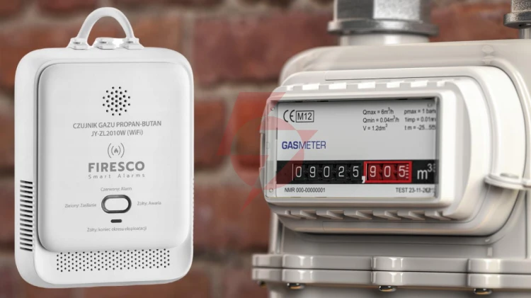 Czujnik gazu lpg propan-butan firesco jy-zl2010w z wifi aplikacja tuya 