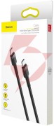 Kabel usb-c / usb-c baseus cafule catklf-hg1 200cm 60w 3a pd 2.0 qc 3.0 czarno-szary w oplocie