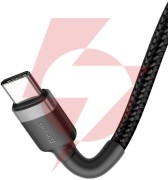 Kabel usb-c / usb-c baseus cafule catklf-hg1 200cm 60w 3a pd 2.0 qc 3.0 czarno-szary w oplocie