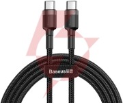Kabel usb-c / usb-c baseus cafule catklf-hg1 200cm 60w 3a pd 2.0 qc 3.0 czarno-szary w oplocie