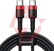 Kabel usb-c / usb-c baseus cafule catklf-al91 200cm 100w 5a pd 2.0 qc 3.0 czarny w oplocie