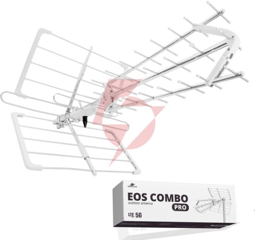 Antena kierunkowa dvb-t2 spacetronik eos pro combo uhf+vhf lte 5g (biała)
