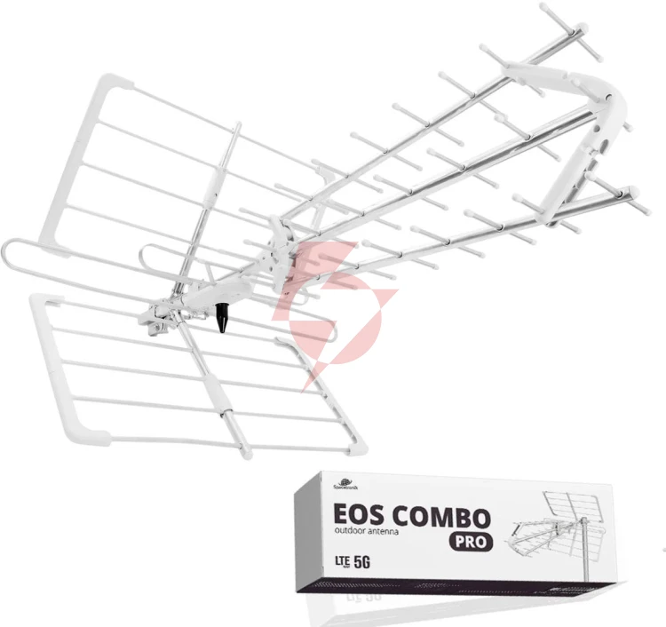 Antena kierunkowa dvb-t2 spacetronik eos pro combo uhf+vhf lte 5g (biała)