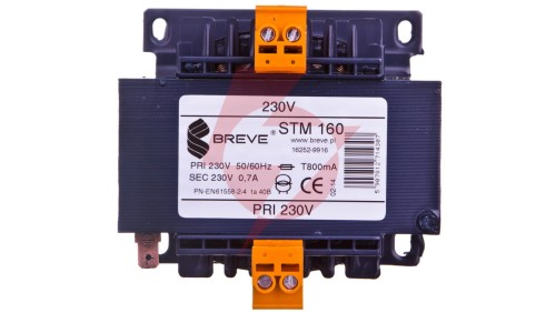 Transformator 1-fazowy separacyjny STM 160 230/230V 0,7A, Ta 40, 16252-9916