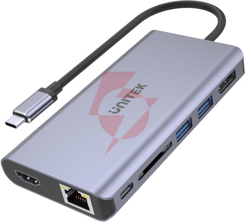 Adapter unitek d1056a hub usb-c 2x usb 3.1 hdmi dp rj45 czytniksd