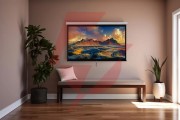 Ekran projekcyjny zwijany ręcznie 100" 16:9 pvc 1.0 gain 160°