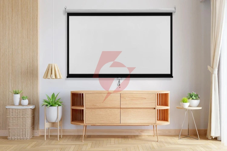 Ekran projekcyjny zwijany ręcznie 100" 16:9 pvc 1.0 gain 160°