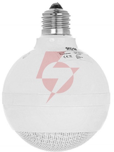 Głośnik kulowy hqm-sk313 3w 100v gwint e27 biały