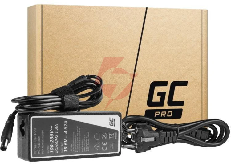 Zasilacz ładowarka do laptopa dell green cell pro ad09p 19,5v 4,62a 90w 7,4mm/5,0mm