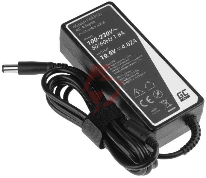 Zasilacz ładowarka do laptopa dell green cell pro ad09p 19,5v 4,62a 90w 7,4mm/5,0mm