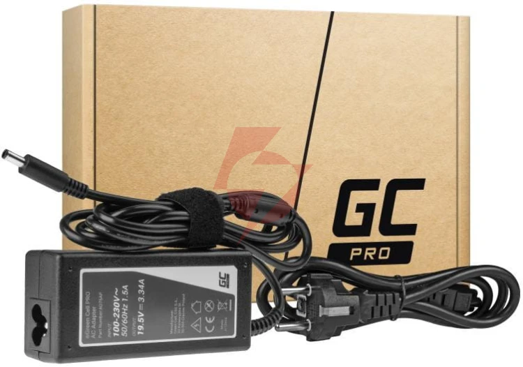 Zasilacz ładowarka do laptopa dell green cell pro ad75ap 19,5v 3,34a 65w 4,5mm/3,0mm