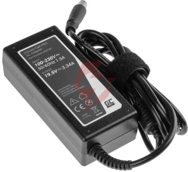 Zasilacz ładowarka do laptopa dell green cell pro ad07ap 19,5v 3,34a 65w 7,4mm/5,0mm