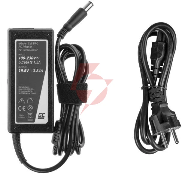 Zasilacz ładowarka do laptopa dell green cell pro ad07ap 19,5v 3,34a 65w 7,4mm/5,0mm