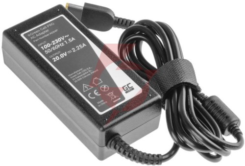 Zasilacz ładowarka do laptopa lenovo green cell pro ad64p 20v 2,25a 45w slim tip