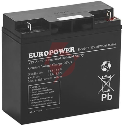 Akumulator agm europower serii ev 12v 20ah/c10