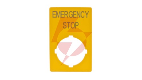 Tabliczka opisowa żółta prostokątna EMERGENCY STOP M22-XZK-GB99 216472