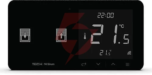 Przewodowy regulator pokojowy z włącznikiem rolet czarny wzr-02ml tech sterowniki