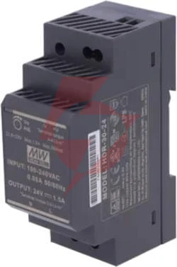 Przewodowy zasilacz 24v dc 30w na szynę din czarny zs-24/30 tech sterowniki