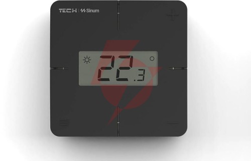 Przewodowy regulator pokojowy sinum czarny r-s1 tech sterowniki