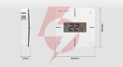 Przewodowy regulator pokojowy sinum czarny r-s1 tech sterowniki