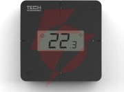 Bezprzewodowy regulator pokojowy mechaniczny czarny r-8x tech sterowniki