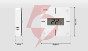Bezprzewodowy regulator pokojowy mechaniczny czarny r-8x tech sterowniki