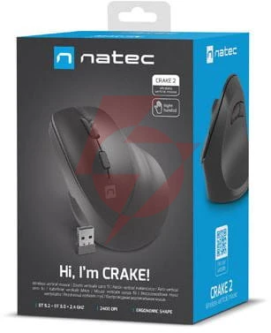 Mysz komputerowa natec crake 2 czarny 2400dpi